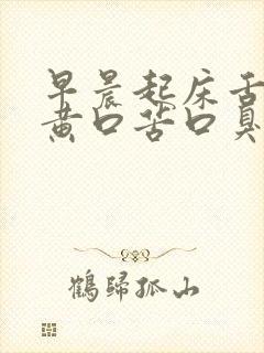 早晨起床舌苔发黄口苦口臭