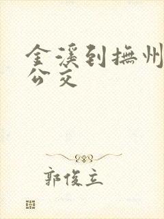 金溪到抚州城际公交