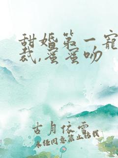 甜婚第一宠:总裁,蜜蜜吻
