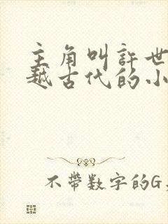 主角叫许世安穿越古代的小说