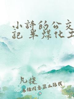 小诗的公交车日记 半煤化工