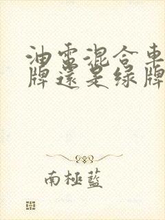 油电混合车上蓝牌还是绿牌