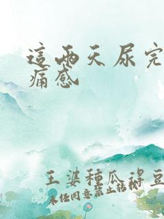 这两天尿完有刺痛感