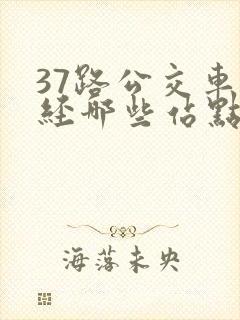 37路公交车途经哪些站点