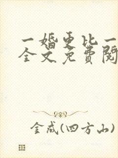 一婚更比一婚高全文免费阅读小说