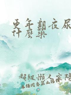 更年期夜尿多吃什么药