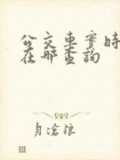 公交车实时到站在哪查询