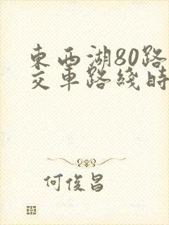 东西湖80路公交车路线时间