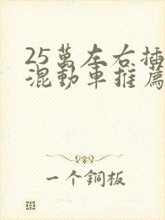 25万左右插电混动车推荐