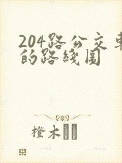 204路公交车的路线图