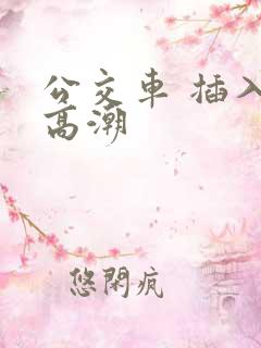 公交车 插入 高潮