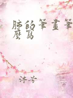 肺的笔画笔顺怎么写