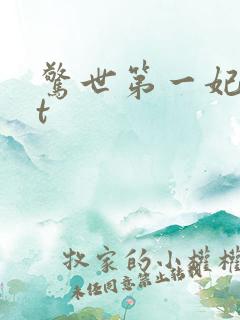 惊世第一妃txt