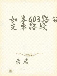 如皋603路公交车路线