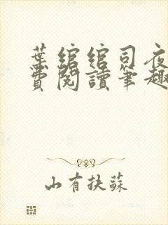叶绾绾司夜寒免费阅读笔趣阁