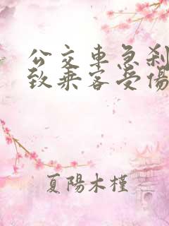 公交车急刹车导致乘客受伤