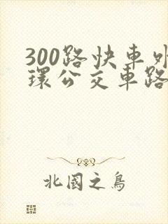 300路快车外环公交车路线