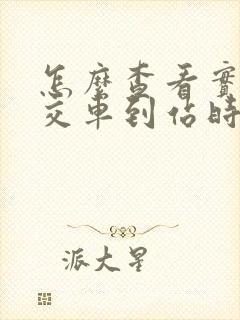 怎么查看实时公交车到站时间