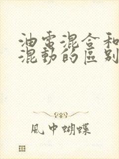 油电混合和油电混动的区别