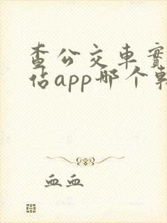 查公交车实时到站app哪个软件好