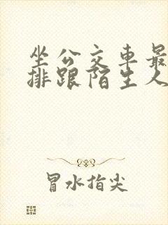 坐公交车最后一排跟陌生人做
