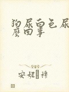 狗尿白色尿是怎么回事