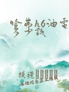 哈弗h6油电混多少钱