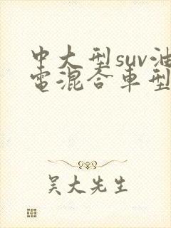 中大型suv油电混合车型推荐