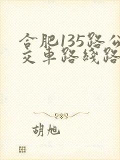 合肥135路公交车路线路线图