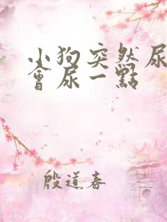 小狗突然尿频一会尿一点
