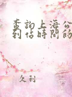 查询上海公交车到站时间的软件