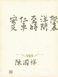 安仁至洋际的公交车时间表
