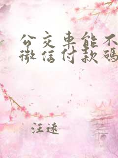 公交车能不能用微信付款码