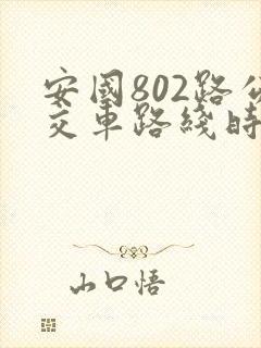 安国802路公交车路线时间表