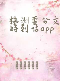 株洲查公交车实时到站app