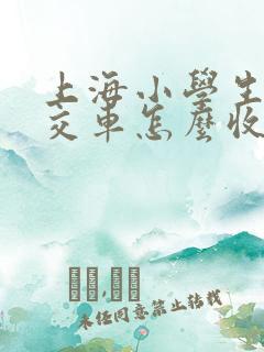 上海小学生坐公交车怎么收费