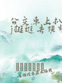 公交车上扒开嫩j挺进去视频