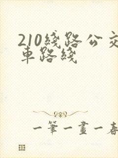 210线路公交车路线