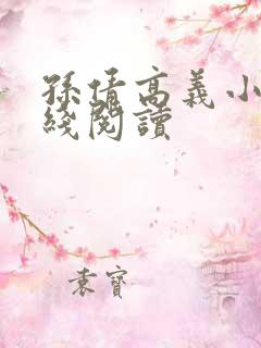 孙倩高义小说在线阅读