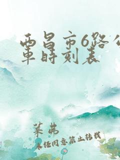 西昌市6路公交车时刻表