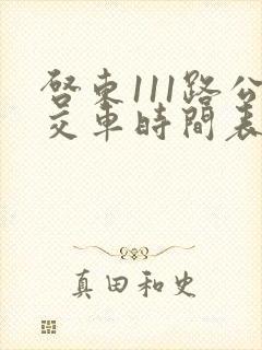 启东111路公交车时间表