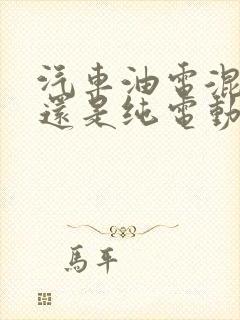 汽车油电混合好还是纯电动好