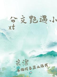 公交艳遇小说txt