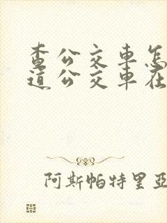 查公交车怎么知道公交车在哪里