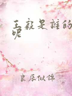 王毅是谁的女婿呢