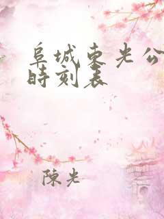 阜城东光公交车时刻表