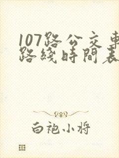 107路公交车路线时间表