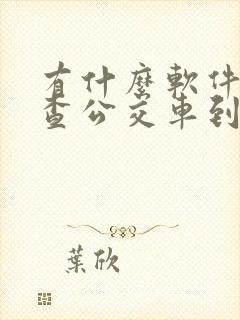 有什么软件可以查公交车到哪了