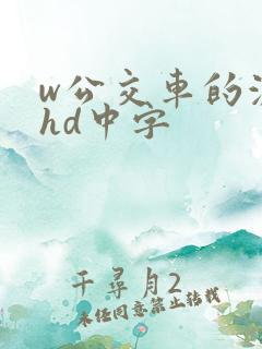w公交车的激情hd中字