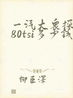 一汽大众探岳280tsi多少钱